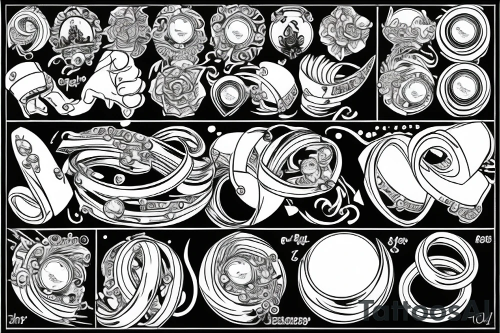 Wedding ring in a storm tattoo idea