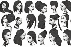 African girl tattoo idea