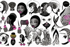 African girl tattoo idea