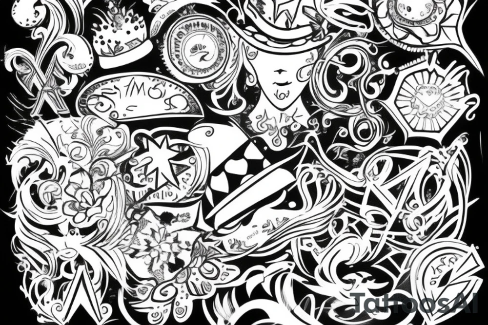 hat magic tattoo idea