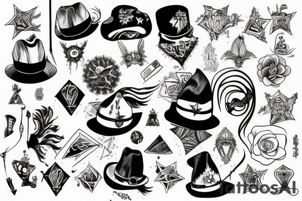 hat magic tattoo idea