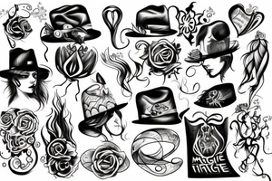 hat magic tattoo idea
