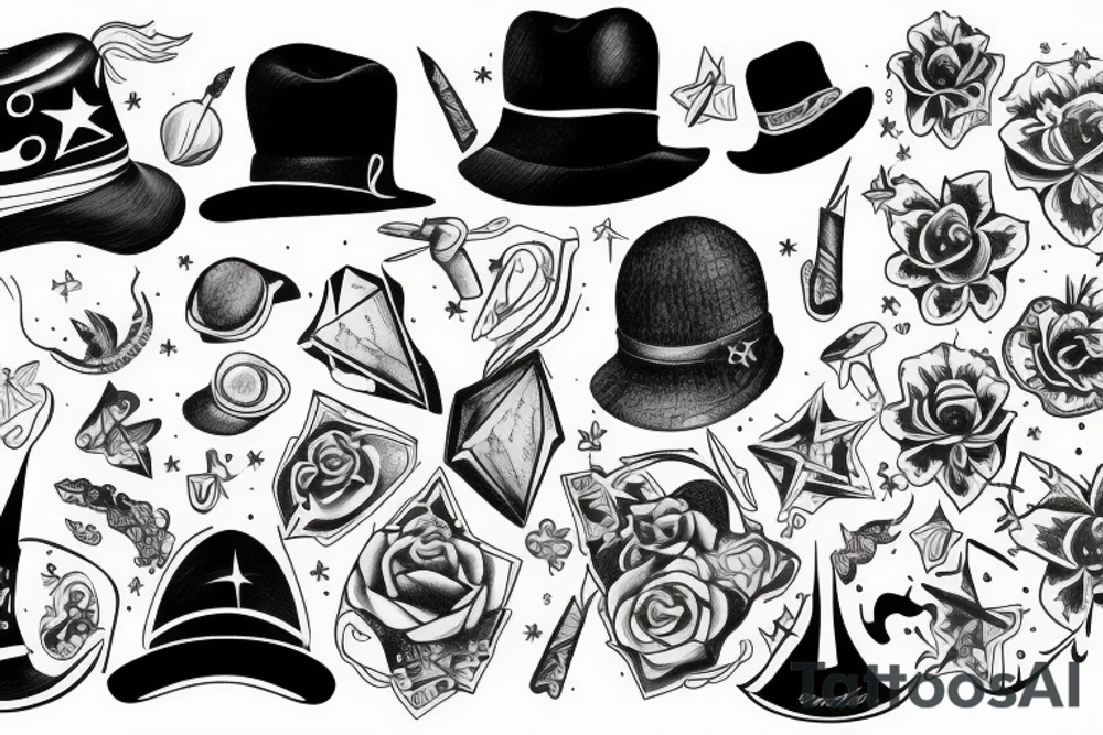 hat magic tattoo idea