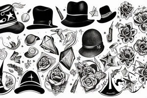 hat magic tattoo idea