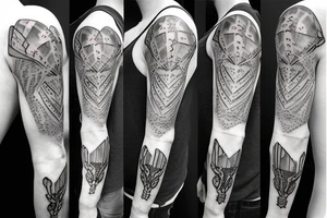 3/4 sleeve tattoo commemorating my 3 children, my 120 pound weight loss, and a more positive outlook on life, with the twenty-one pilots icy tour trident on my shoulder to start the sleeve tattoo idea