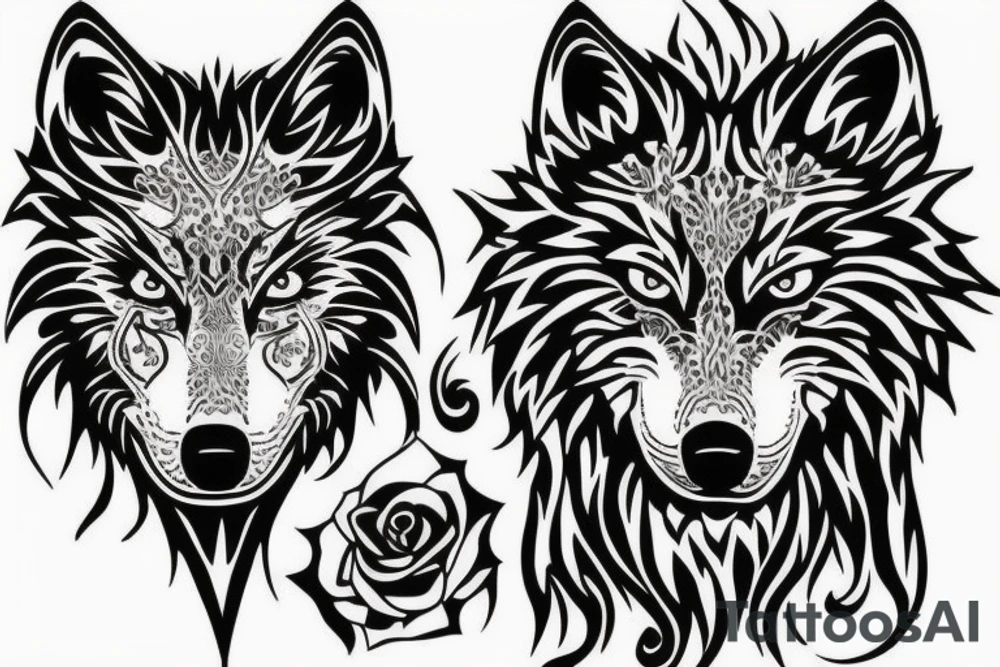 I want a wolve, and something to represent lupus the autoimmune disease that impacted my life horrible. tattoo idea