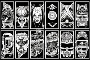 cyberpunk computer code tattoo idea