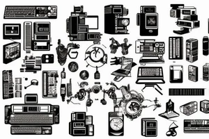 cyberpunk computer code tattoo idea