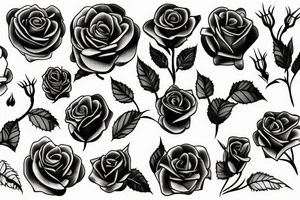 Rose and thorns arm tattoo idea
