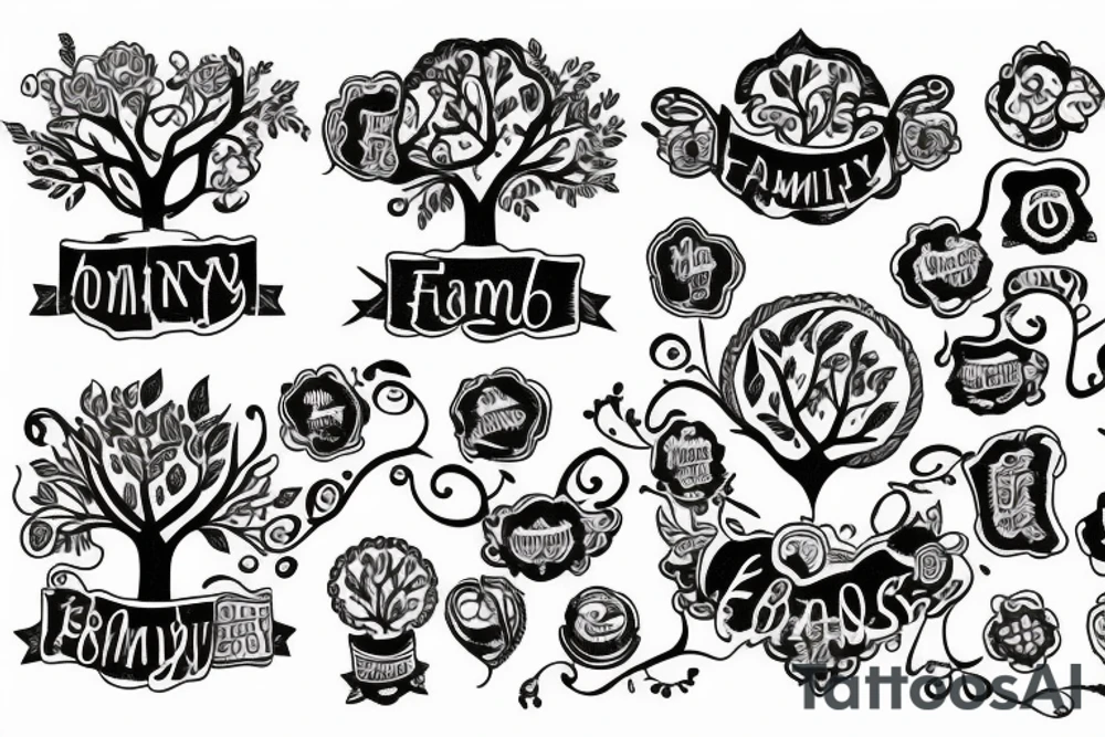 family tree tattoo idea
