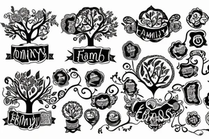 family tree tattoo idea