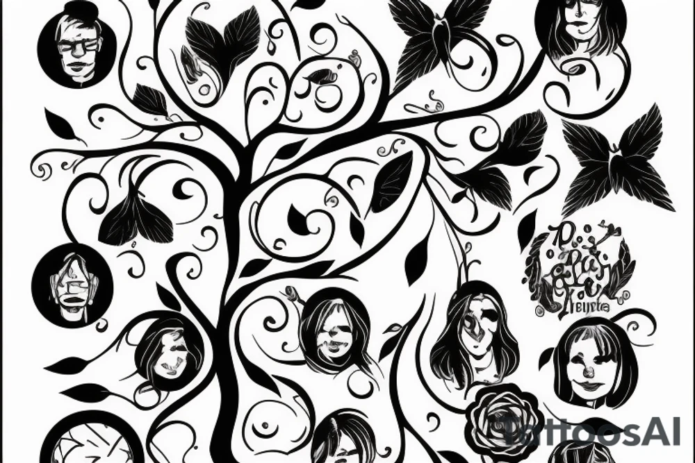 family tree tattoo idea