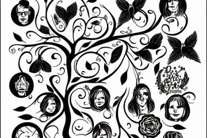 family tree tattoo idea