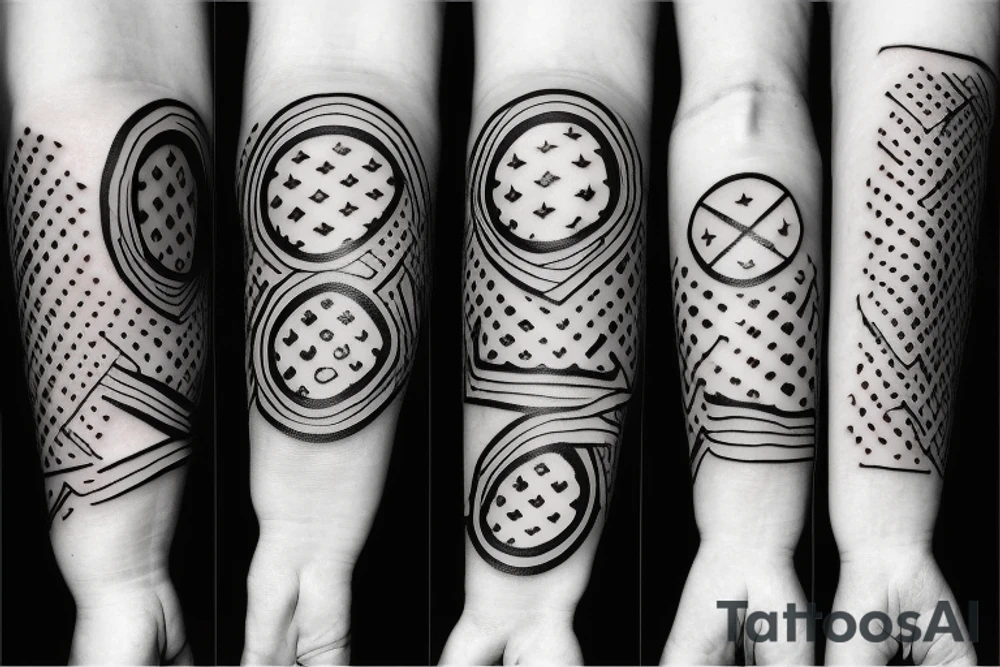 Minimalistic letters W M T in circle tattoo idea Minimalistic letters W M T in circle tattoo idea
