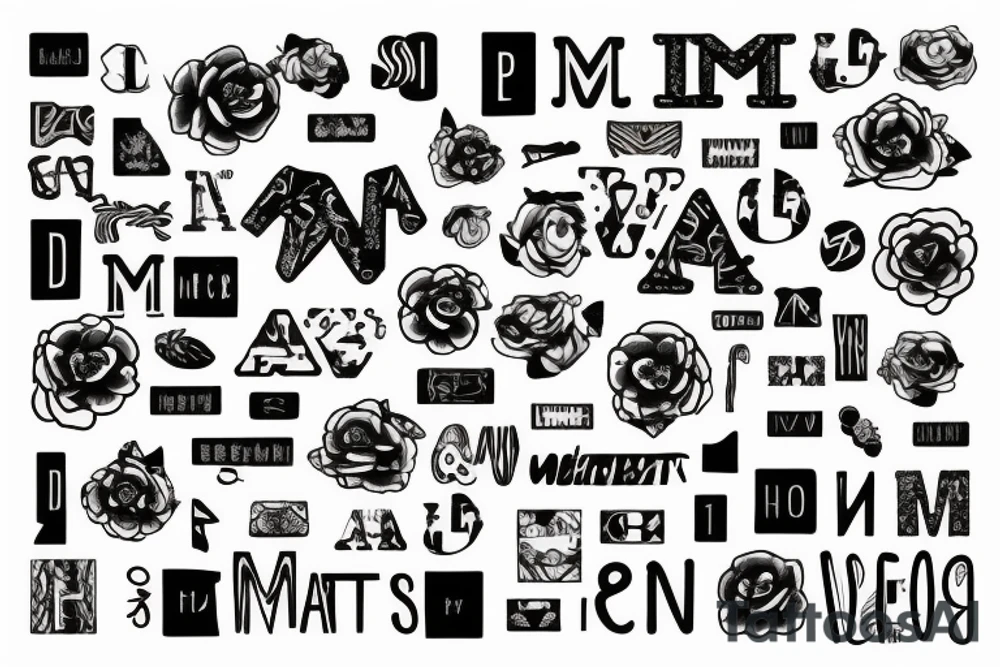 letters W M T tattoo idea
