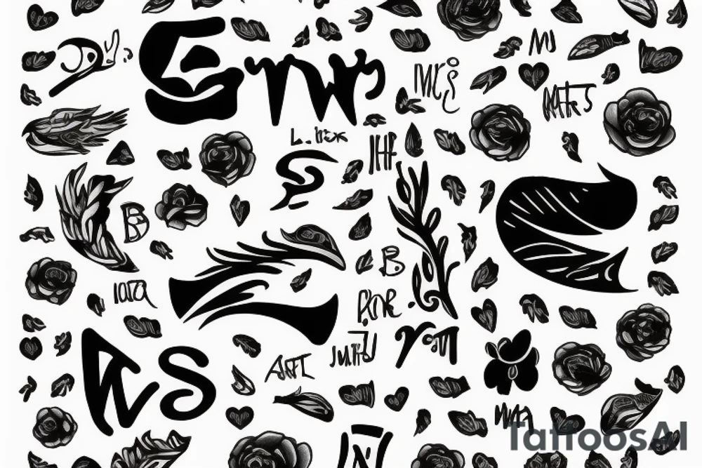 letters W M T tattoo idea