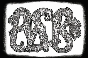 Letters W, M, T combined tattoo idea