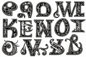 Letters W, M, T combined tattoo idea