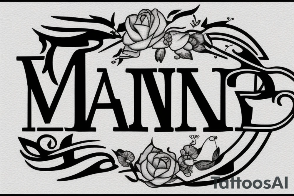 Emblem with letters WMT tattoo idea