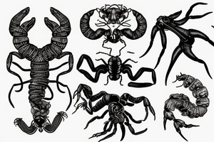 Scorpion with girl tattoo idea