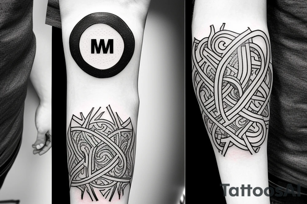 Fine-line tattoo including the letters w, m and t tattoo idea