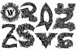 Fine-line tattoo with letters w, m,  t tattoo idea