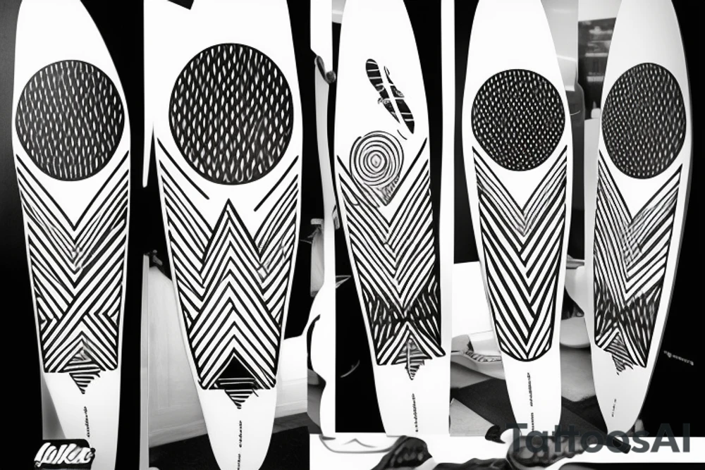 surfboard crossing snowboard in a minimalistic way tattoo idea surfboard crossing snowboard in a minimalistic way tattoo idea