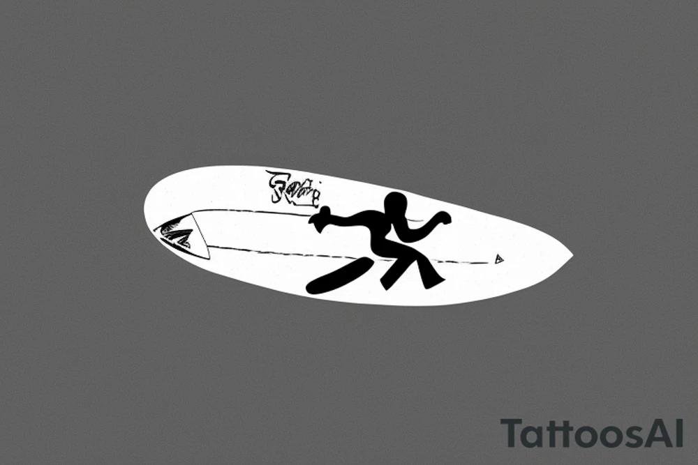 surfboard crossing snowboard in a minimalistic way tattoo idea surfboard crossing snowboard in a minimalistic way tattoo idea