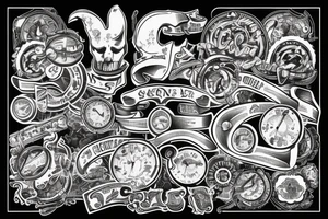 money sign vintage tattoo idea