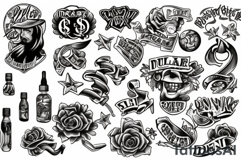 dollar sign tattoo idea