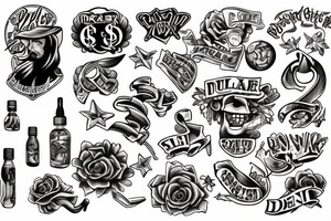 dollar sign tattoo idea