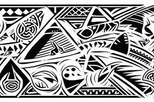 Logo: surfboard crossing snowboard tattoo idea