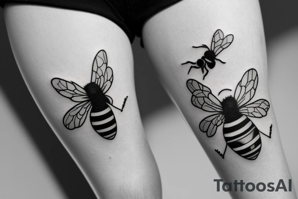 Bee with a skateboard tattoo idea