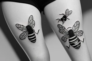Bee with a skateboard tattoo idea