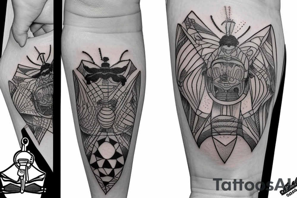 Bee on a skateboard tattoo idea