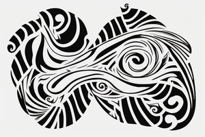 Letters M W T on a surfboard tattoo idea