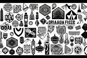 figura geometrica que representen emigrar a otro pais, dejar a tu familia en otro pais, empezar desde cero, alcanzar sueños tattoo idea