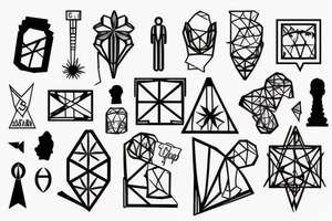 figura geometrica que representen emigrar a otro pais, dejar a tu familia en otro pais, empezar desde cero, alcanzar sueños tattoo idea