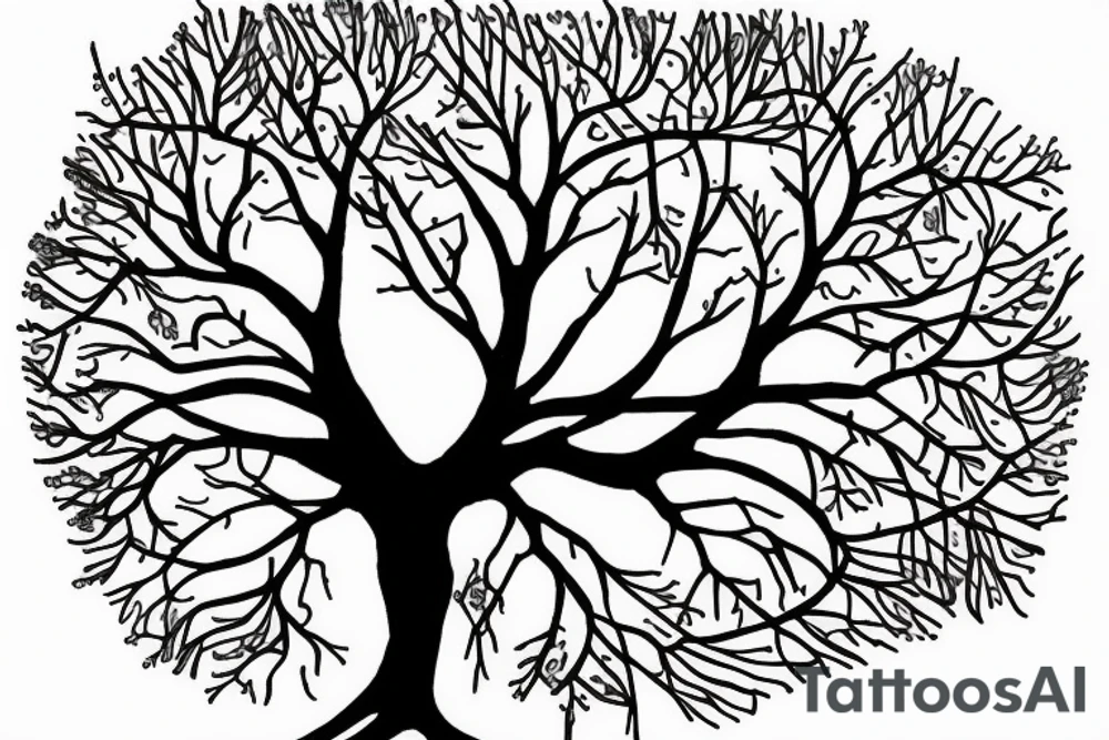 tree that transforms into DNA tattoo idea