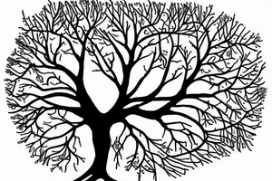 tree that transforms into DNA tattoo idea