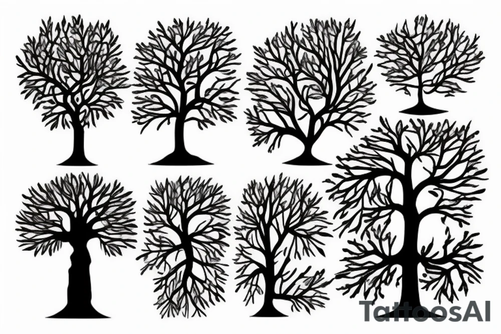 tree that transforms into DNA tattoo idea