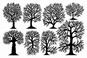 tree that transforms into DNA tattoo idea