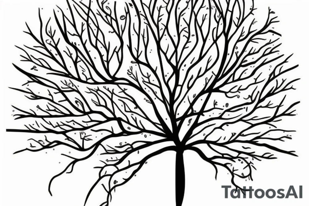 tree that transforms into DNA tattoo idea
