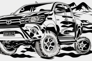 Toyota hilux front tattoo idea