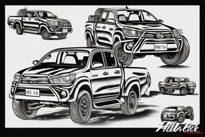 Toyota hilux front tattoo idea