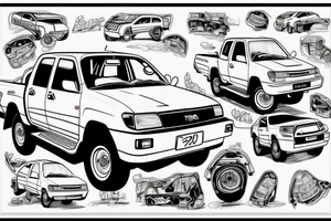 Toyota hilux front 1993 tattoo idea