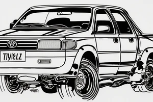 Toyota hilux front 1993 tattoo idea