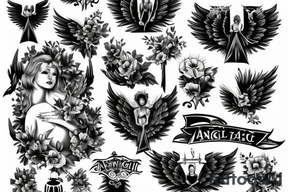 Angel tattoo idea