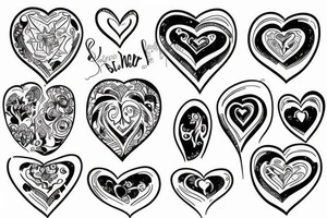 Brother and sister heart tattoo tattoo idea