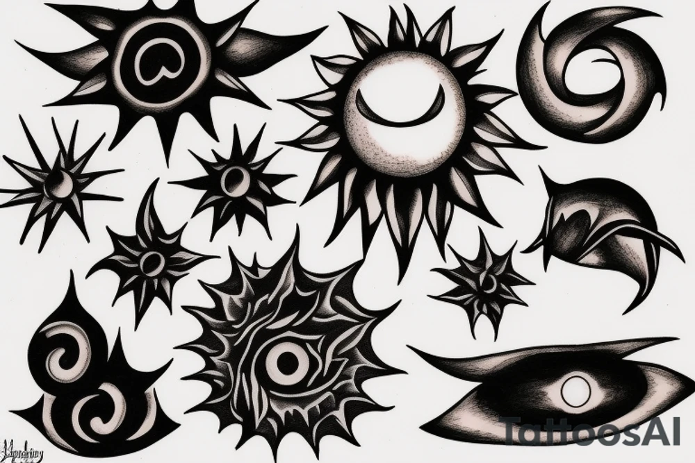 black hole sun tattoo idea